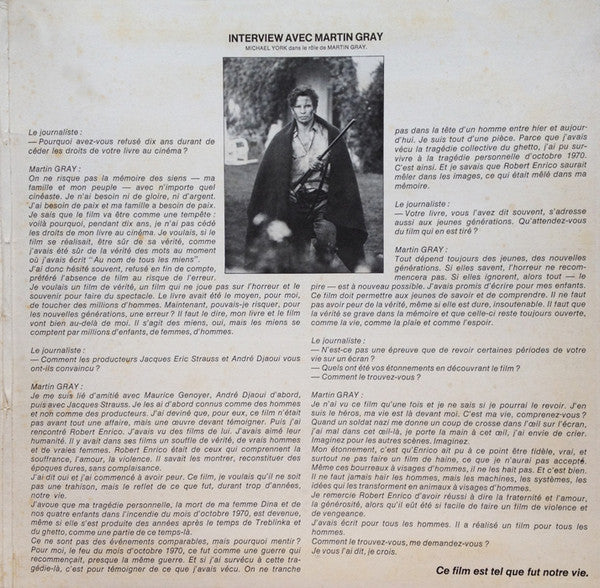 Maurice Jarre : Au Nom De Tous Les Miens (Bande Originale Du Film) (LP, Album, Gat)