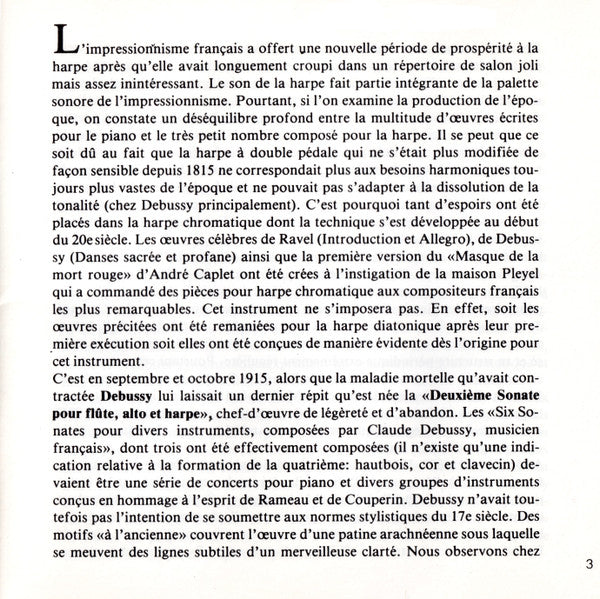 Ursula Holliger, Claude Debussy, Maurice Ravel, André Caplet : Französische Meisterwerke Für Harfe - Chefs-D'Œuvres Français Pour Harpe (CD)