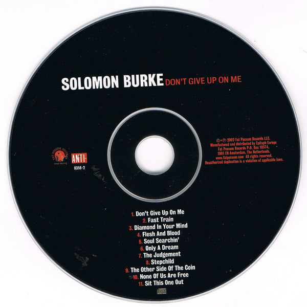 Solomon Burke : Don't Give Up On Me (CD, Album)
