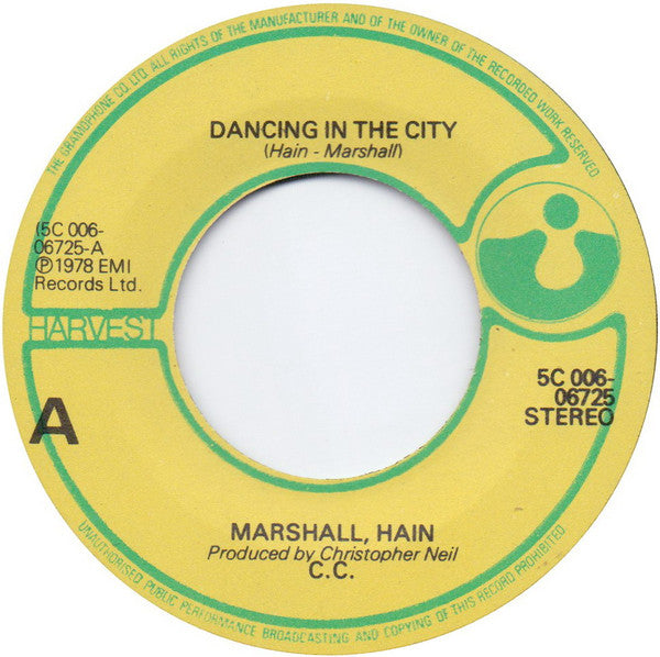 Marshall, Hain* : Dancing In The City (7", Single)