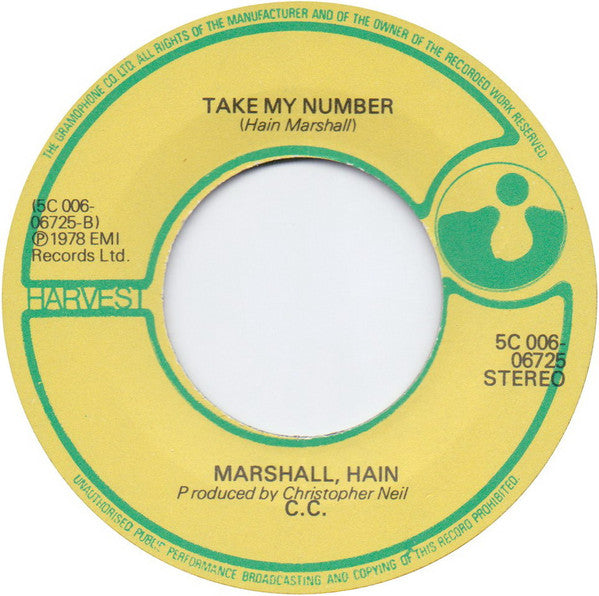 Marshall, Hain* : Dancing In The City (7", Single)