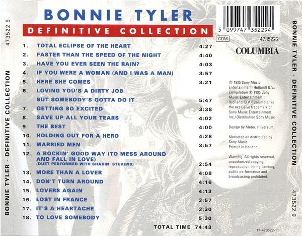 Bonnie Tyler : Definitive Collection (CD, Comp)