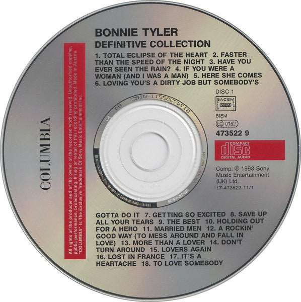 Bonnie Tyler : Definitive Collection (CD, Comp)