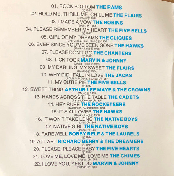 Various : The Fifties: R & B Vocal Groups (CD, Comp, Mono)