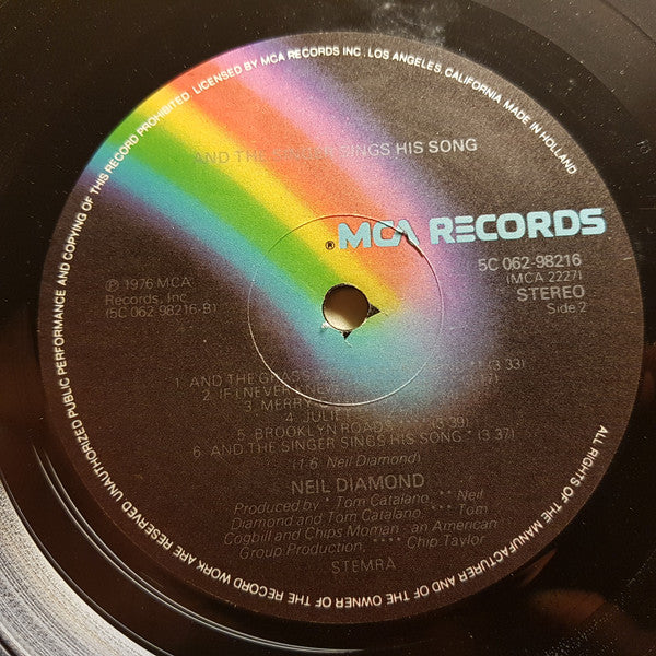 Neil Diamond : And The Singer Sings His Song (LP, Comp)