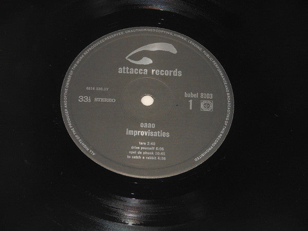 Oaao : Improvisaties (LP, Album, Gat)