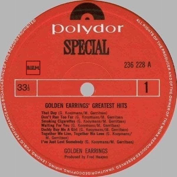 Golden Earring : Golden Earrings' Greatest Hits (LP, Comp, RE)