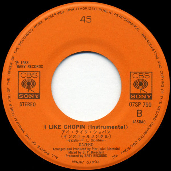 Gazebo : I Like Chopin (7", Single)