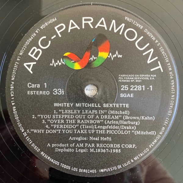 Whitey Mitchell Sextette : Whitey Mitchell Sextette (LP, Album, RE)