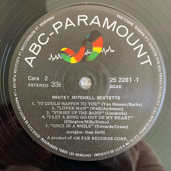 Whitey Mitchell Sextette : Whitey Mitchell Sextette (LP, Album, RE)