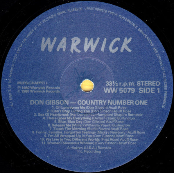 Don Gibson : Country Number One ! (LP, Comp)