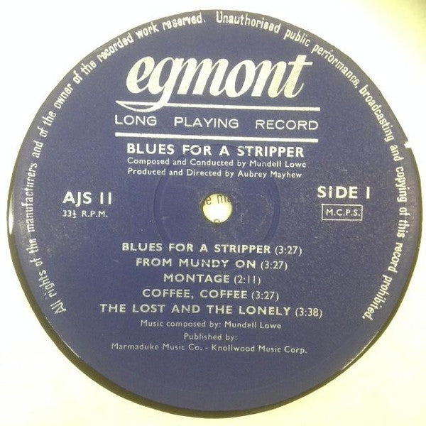 Mundell Lowe : Blues For A Stripper (LP, Album)