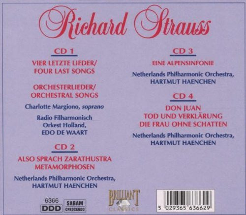 Richard Strauss : Also Sprach Zarathustra - Metamorphosen - Alpensymphonie - Tod Und Verklärung - Don Juan - Vier Letzte Lieder (4xCD + Box)