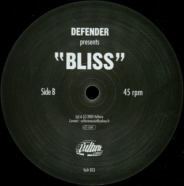 Defender (3) : Defender / Bliss (12")