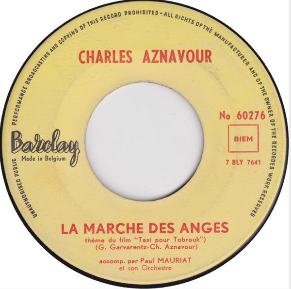 Charles Aznavour : Il Faut Savoir (7", Single)