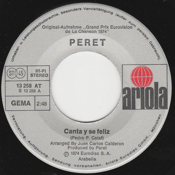 Peret : Canta Y Se Feliz (7")