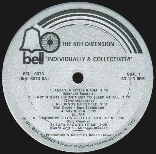 The Fifth Dimension : Individually & Collectively (LP, Album, Aud)