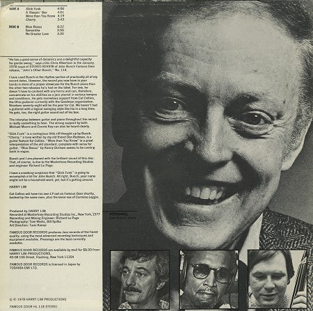 The John Bunch Quartet With Cal Collins : Slick Funk (LP)
