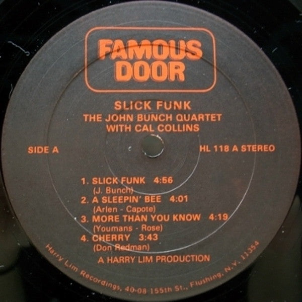 The John Bunch Quartet With Cal Collins : Slick Funk (LP)
