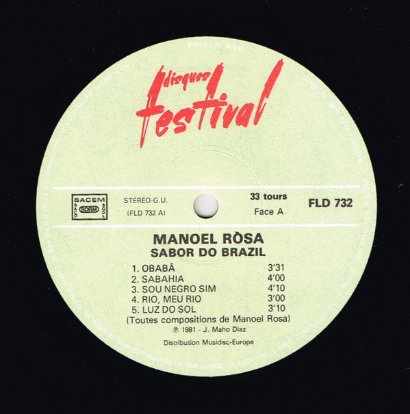Manoel Rosa (2) : Sabor Do Brazil (LP, Album)