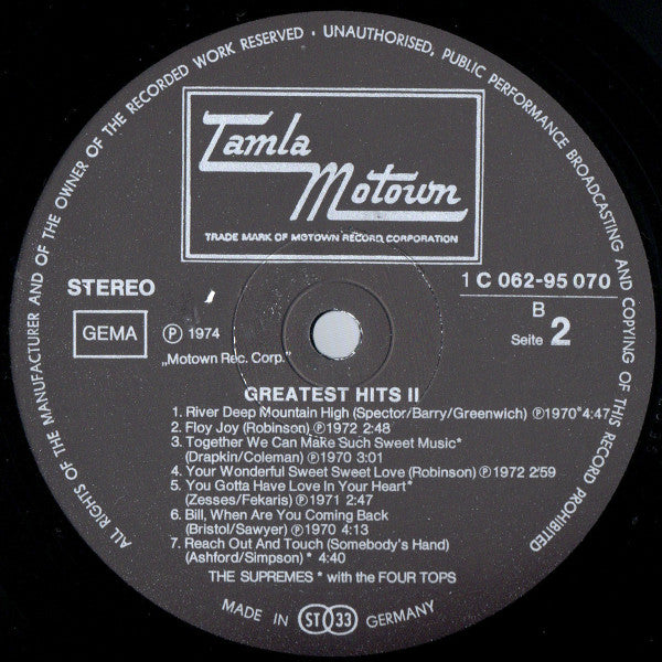 The Supremes : Greatest Hits II (LP, Comp)