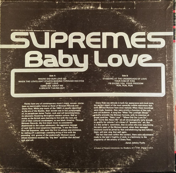 The Supremes : Baby Love (LP, Comp)