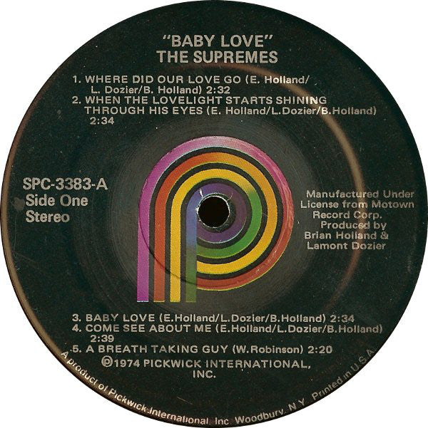 The Supremes : Baby Love (LP, Comp)
