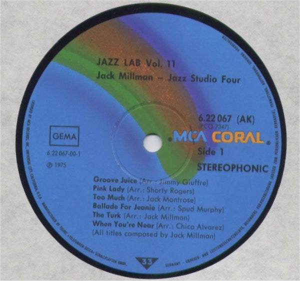 Jack Millman : Jazz Studio Four (LP, Album)