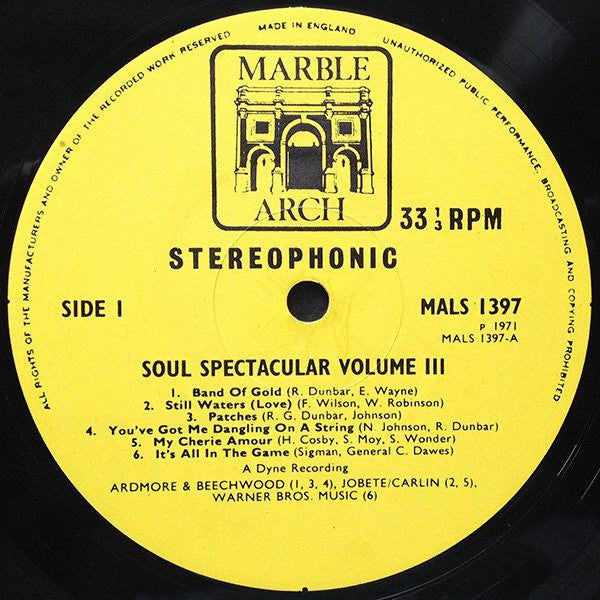 Unknown Artist : Soul Spectacular Volume 3 (LP)