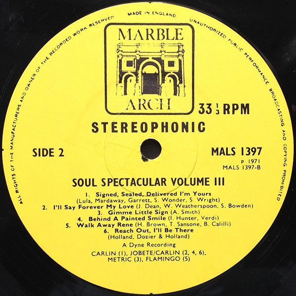 Unknown Artist : Soul Spectacular Volume 3 (LP)
