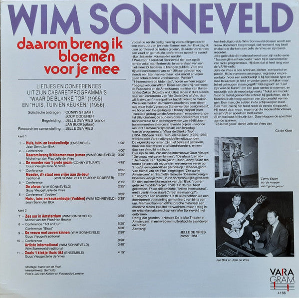 Wim Sonneveld* : Daarom Breng Ik Bloemen Voor Je Mee (LP, Mono)