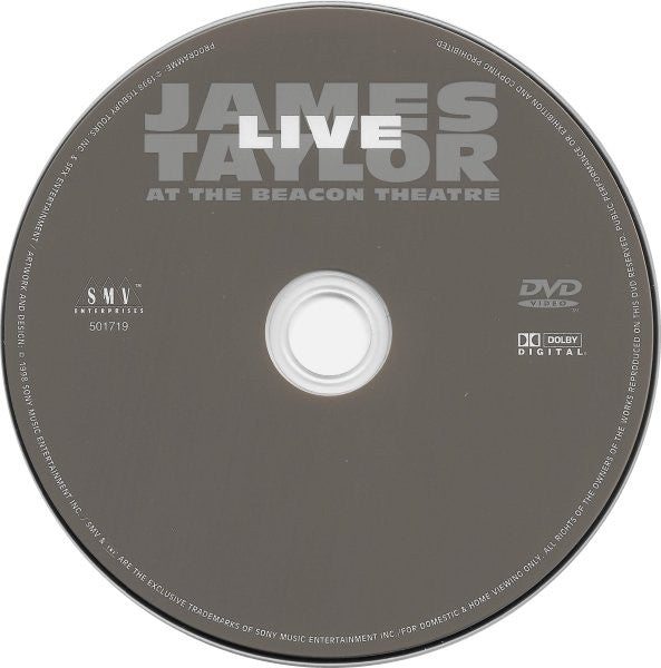 James Taylor (2) : Live At The Beacon Theatre (DVD-V, Multichannel, 5.1)