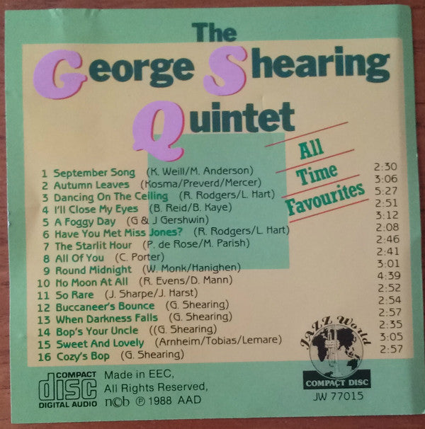 The George Shearing Quintet : All Time Favourites (CD, Comp)