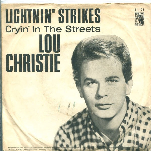 Lou Christie : Lightnin' Strikes (7", Single)