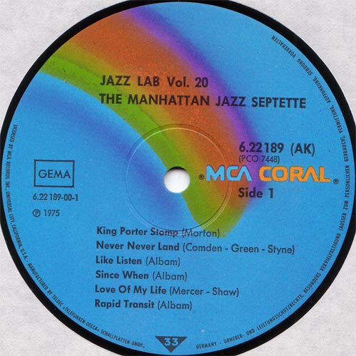 The Manhattan Jazz Septette : Old & New (LP, Album)