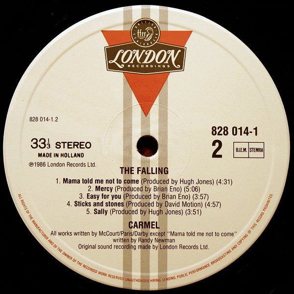 Carmel (2) : The Falling (LP, Album)