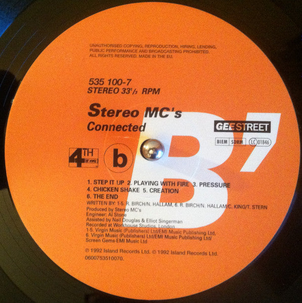 Stereo MC's : Connected (LP, Album, RE, 180)