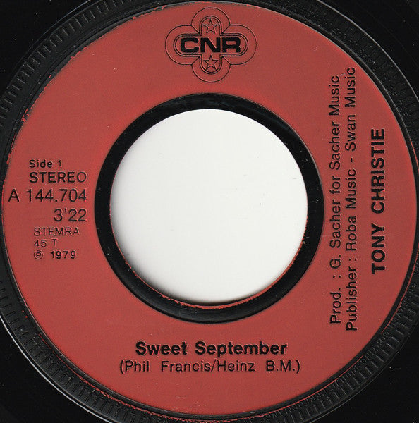 Tony Christie : Sweet September (7", Single)