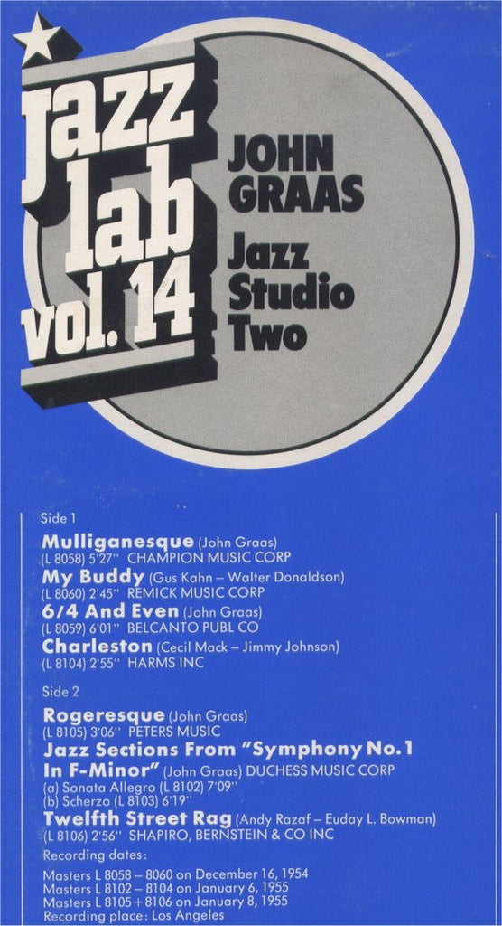 John Graas : Jazz Studio Two  (LP, RE)