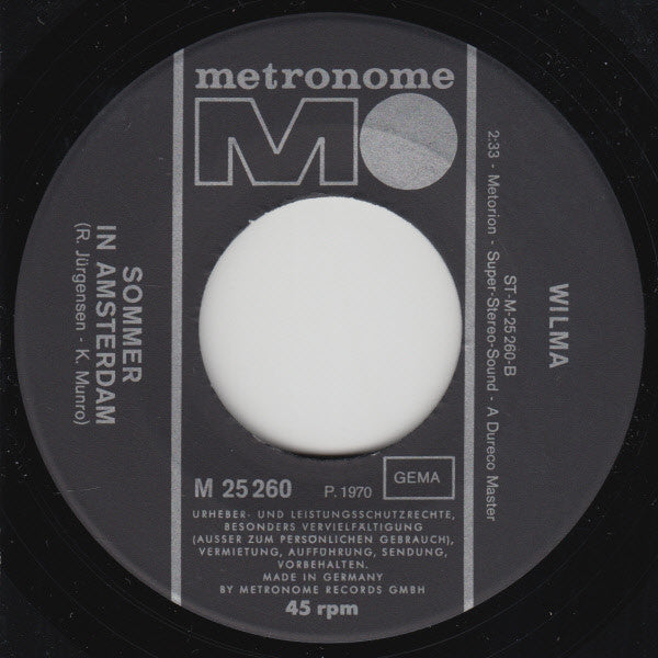 Wilma : Weine Nicht Beim Auf Wiederseh'n (7", Single)