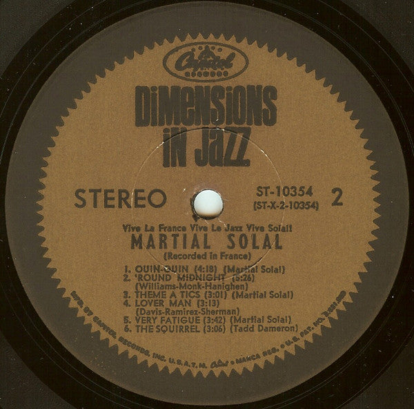 Martial Solal : Vive La France! Vive Le Jazz! Vive Solal! (LP, Album, RE)