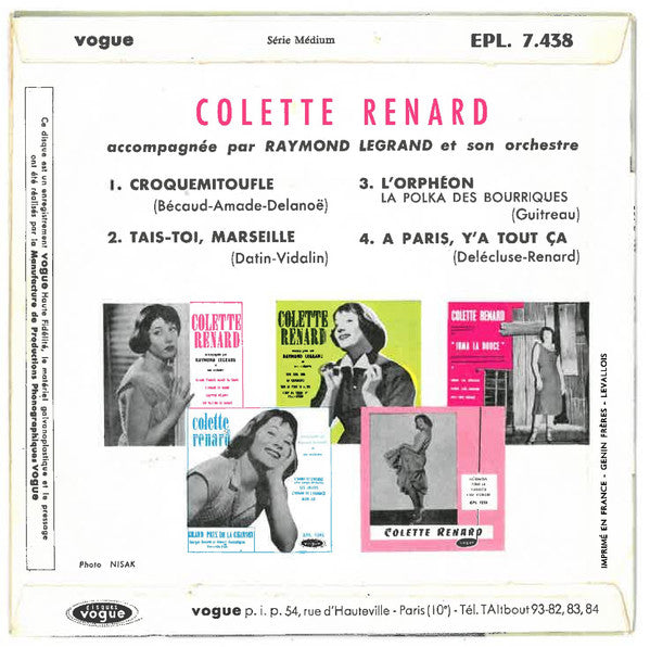 Colette Renard : 7 - Croquemitoufle (7", EP, Mono, RE, 3-p)