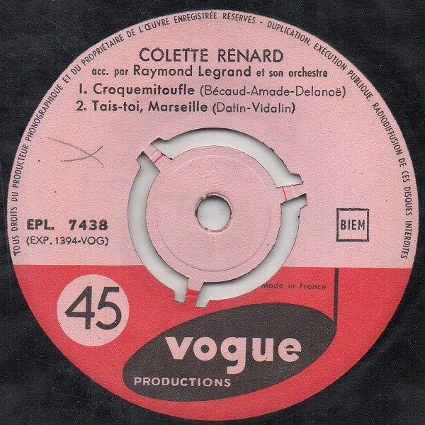 Colette Renard : 7 - Croquemitoufle (7", EP, Mono, RE, 3-p)