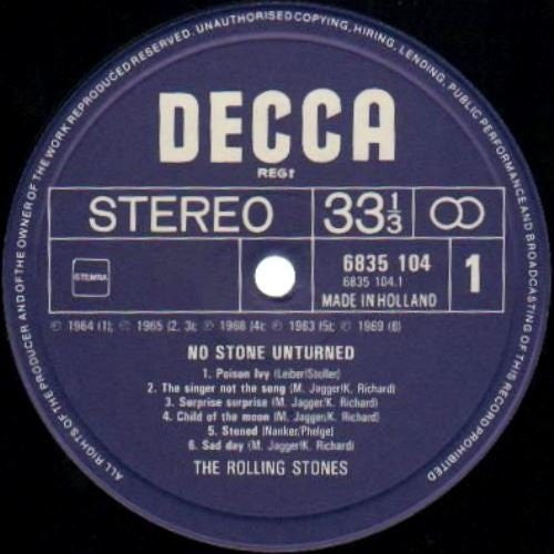 The Rolling Stones : No Stone Unturned (LP, Comp)