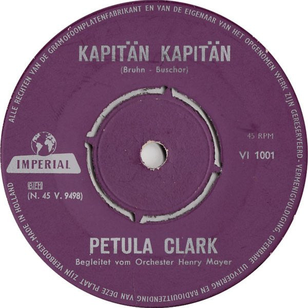 Petula Clark : Monsieur / Kapitän Kapitän (7", Single)