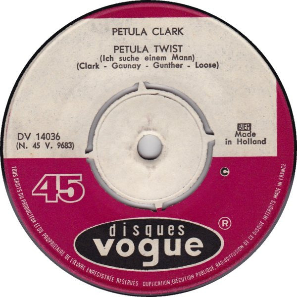 Petula Clark : Casanova Baciami / Petula's Twist (7", Single)