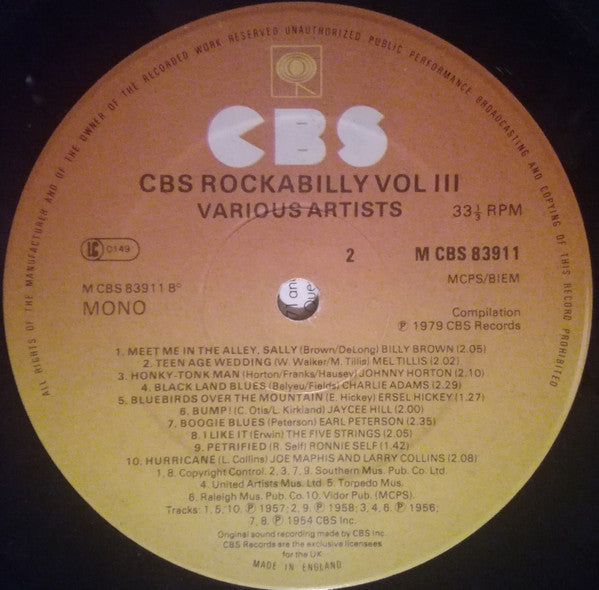 Various : CBS, Epic & Okeh Rockabilly Classics Vol. 3 - Rockabilly Vol. 3 (LP, Comp, Mono)