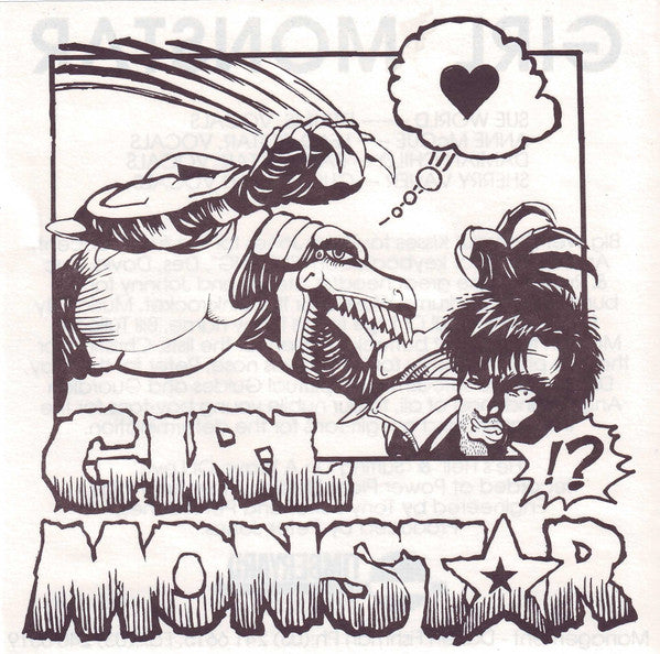 Girl Monstar : Surfing On A Wave Of Love (7", Single, Pin)