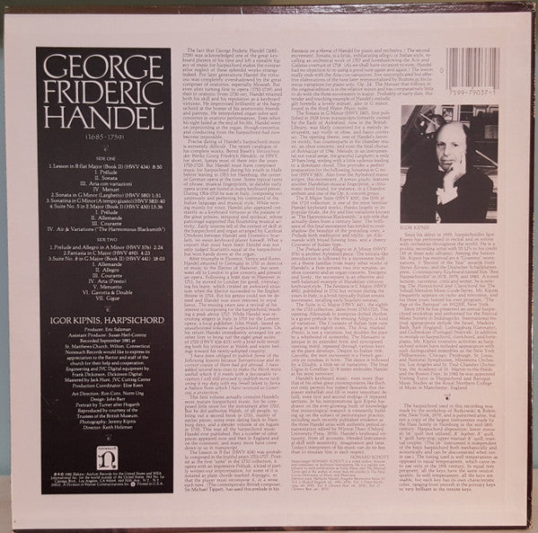 Georg Friedrich Händel, Igor Kipnis : The Virtuoso Handel (LP, Album)