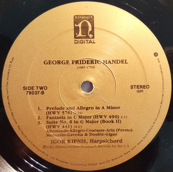 Georg Friedrich Händel, Igor Kipnis : The Virtuoso Handel (LP, Album)